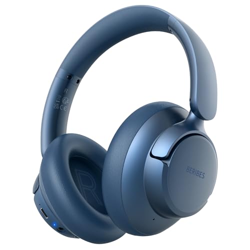 BERIBES Hybrid Active Noise Cancelling Headphones Wireless Over Ear 70Hours